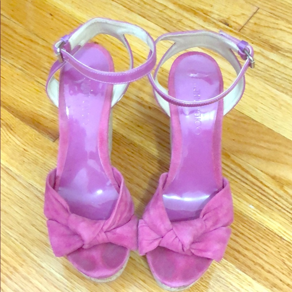 Jimmy choo Fuchsia colored wedges!